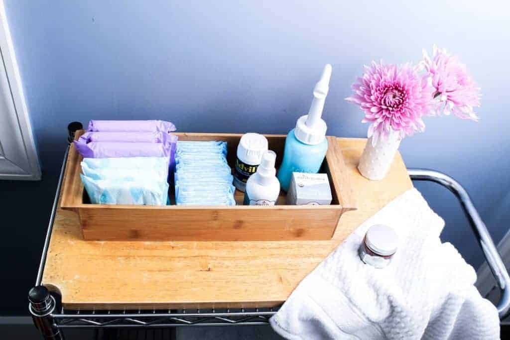 DIY Postpartum Recovery Station