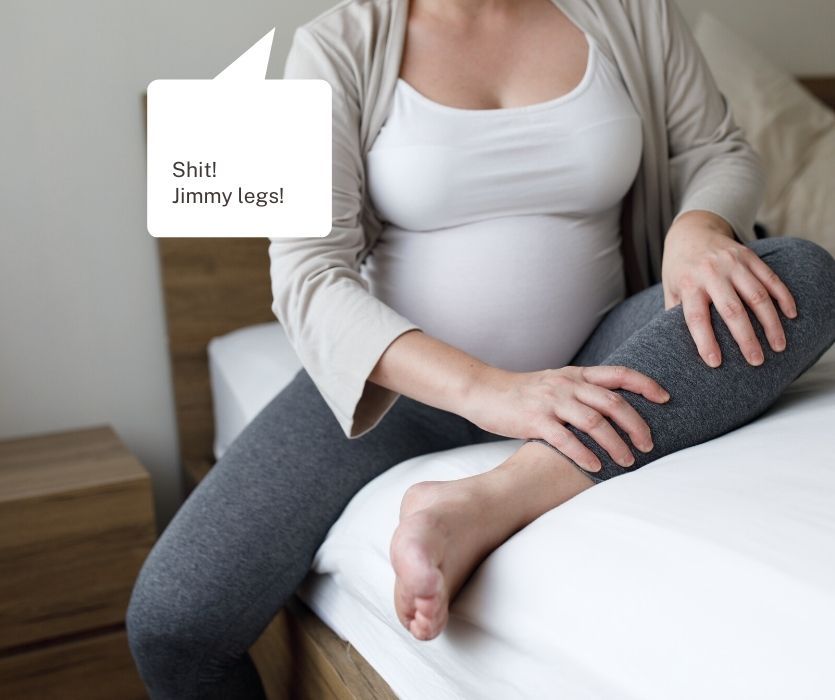 pregnant woman complaining about restless leg syndrome