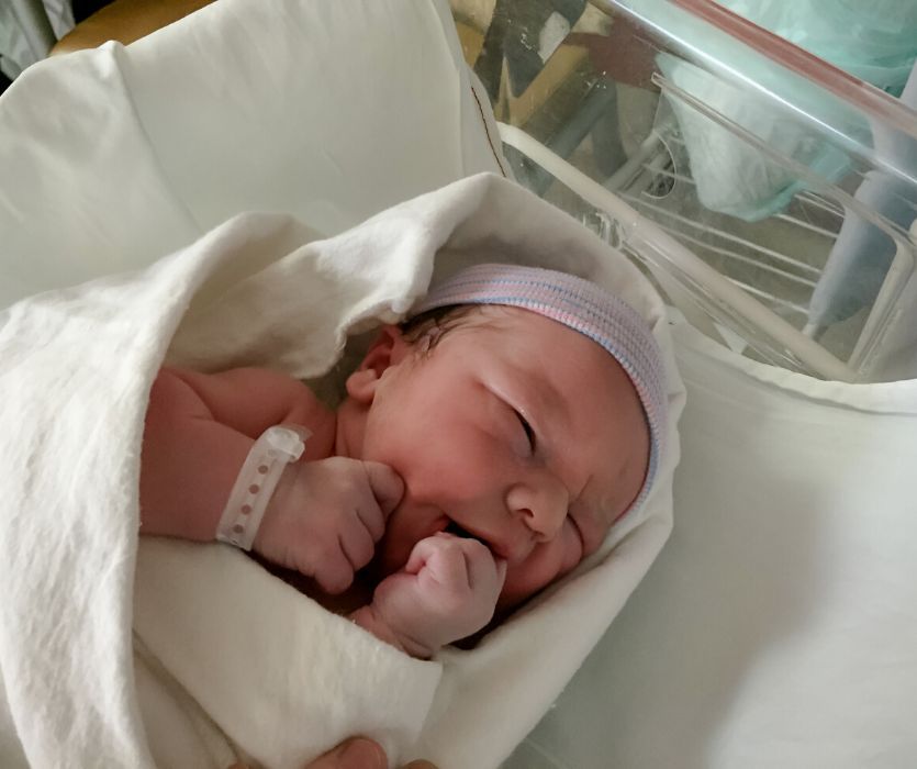 newborn baby after a Gentle Cesarean