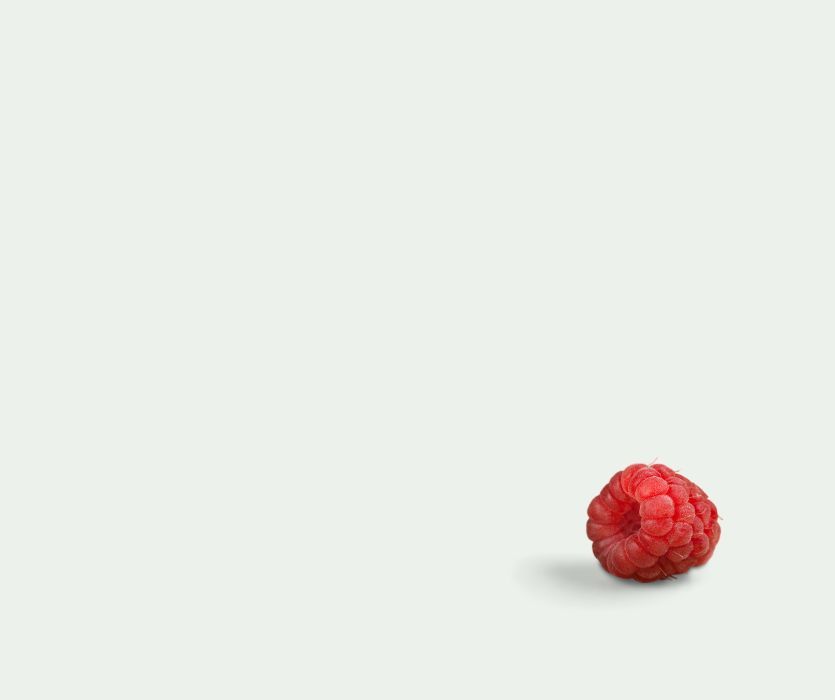 Image of a single raspberry to signify a early onset miscarriage