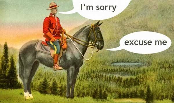 mountie on horse apologizing about maternity leave in Canada