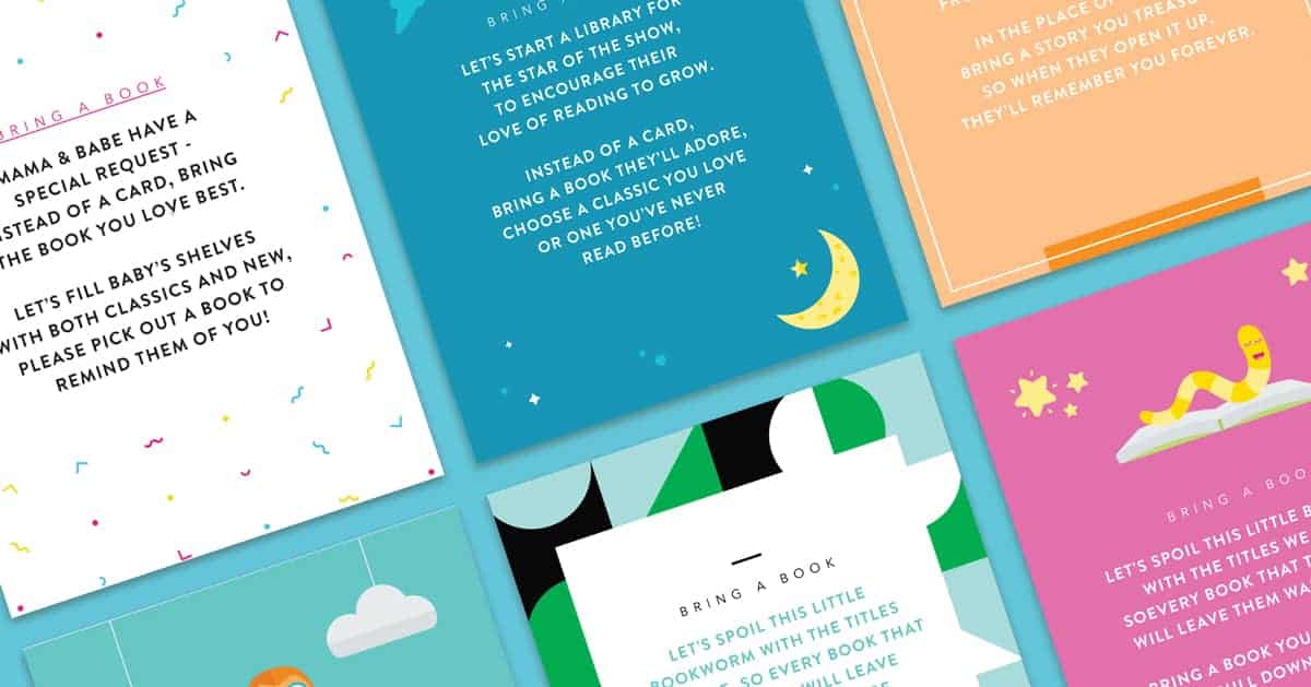 Free Printable ‘Bring a Book’ Baby Shower Inserts