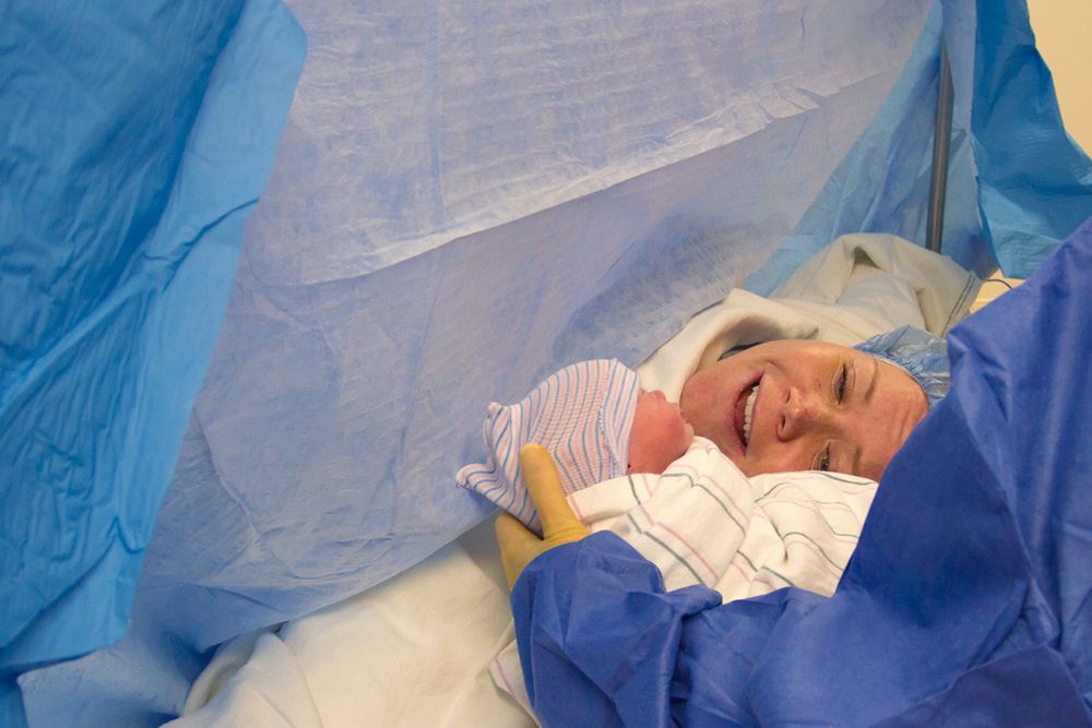woman after giving birth after knowing how to prepare for a C section